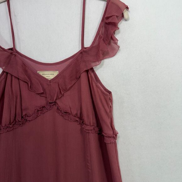 Moulinette Soeurs Dress Women 8 Pink Midi Fairy Coquette Ruffle Flowy Boho - Picture 15 of 15